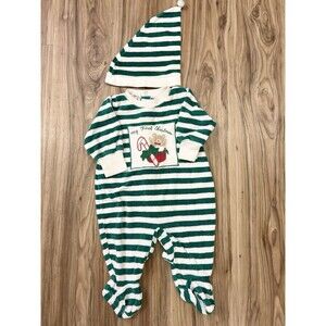 Vtg Great Lakes Recreation Size 6/9 Months Infant First Christmas Romper Sleeper